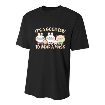 Cute It's A Good Day To Wear A Mask Youth Performance Sprint T-Shirt