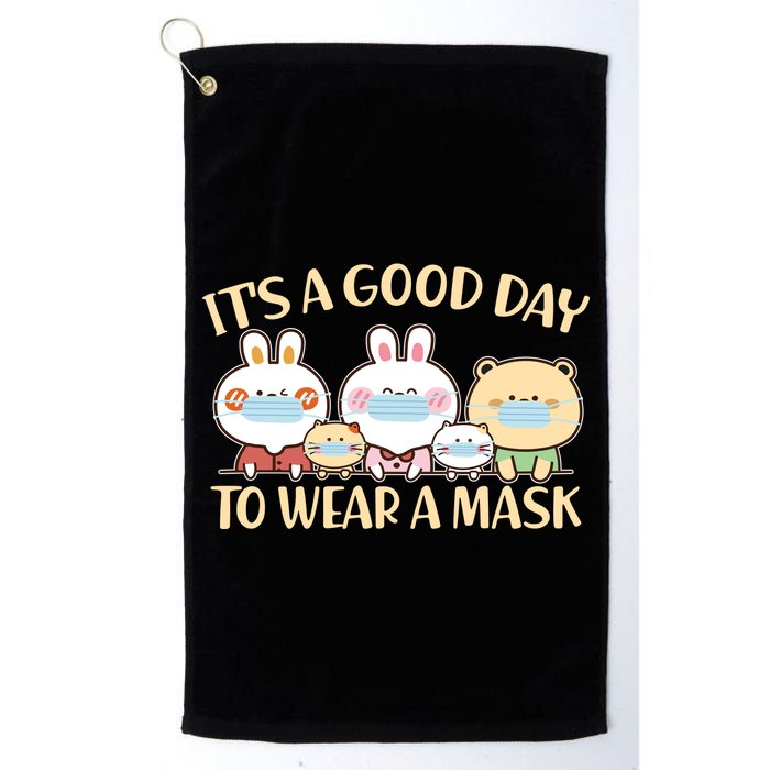 Cute It's A Good Day To Wear A Mask Golf Towel