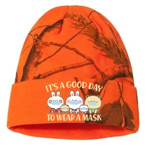 Cute It's A Good Day To Wear A Mask Kati Licensed 12" Camo Beanie