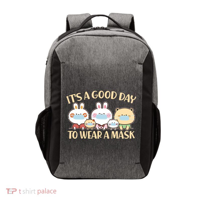 Cute It's A Good Day To Wear A Mask Vector Backpack