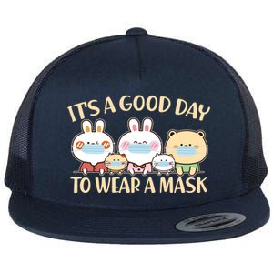 Cute It's A Good Day To Wear A Mask Flat Bill Trucker Hat