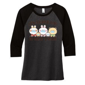 Cute It's A Good Day To Wear A Mask Women's Tri-Blend 3/4-Sleeve Raglan Shirt