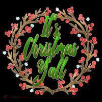 Cute It's Christmas Y'all Colorful Leaf T-Shirt
