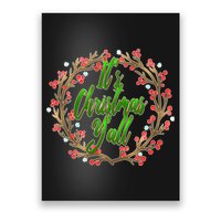 Cute It's Christmas Y'all Colorful Leaf Poster