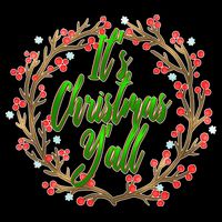Cute It's Christmas Y'all Colorful Leaf Poster