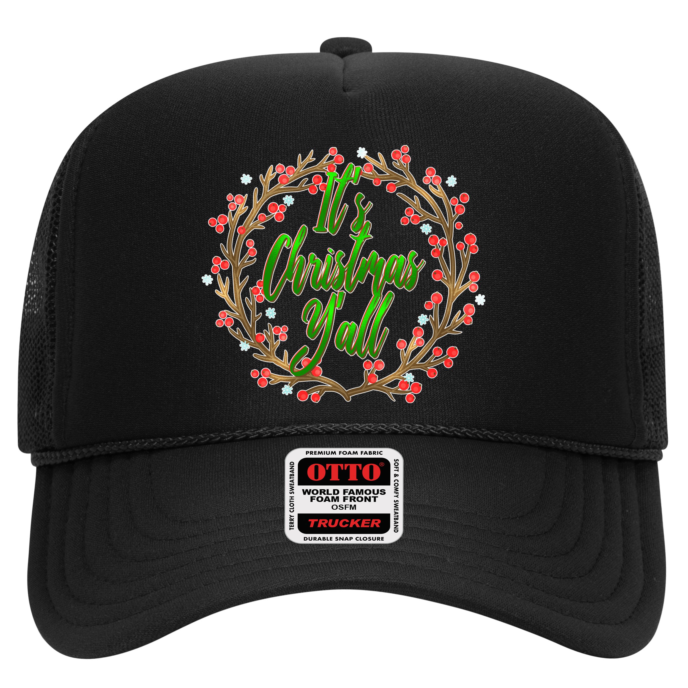 Cute It's Christmas Y'all Colorful Leaf Hat