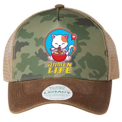 Cute Japanese Ramen Life Kitty Legacy Tie Dye Trucker Hat