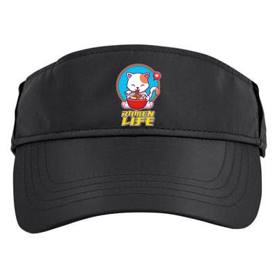 Cute Japanese Ramen Life Kitty Adult Drive Performance Visor