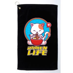 Cute Japanese Ramen Life Kitty Platinum Collection Golf Towel