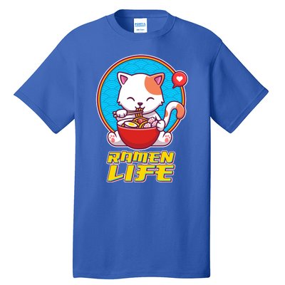 Cute Japanese Ramen Life Kitty Tall T-Shirt