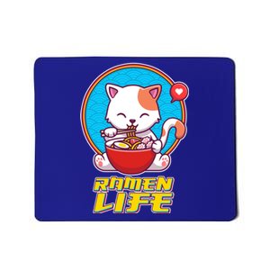 Cute Japanese Ramen Life Kitty Mousepad