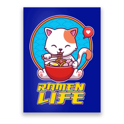 Cute Japanese Ramen Life Kitty Poster