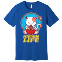 Cute Japanese Ramen Life Kitty Premium T-Shirt