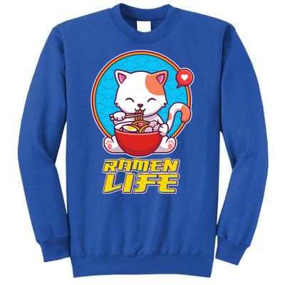 Cute Japanese Ramen Life Kitty Tall Sweatshirt