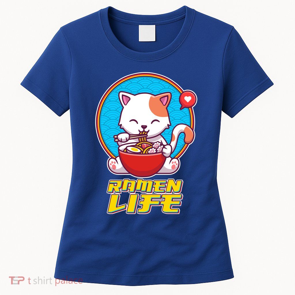 Cute Japanese Ramen Life Kitty Women's T-Shirt