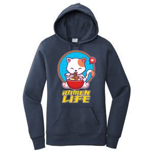 Cute Japanese Ramen Life Kitty Women's Pullover Hoodie