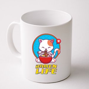 Cute Japanese Ramen Life Kitty Coffee Mug