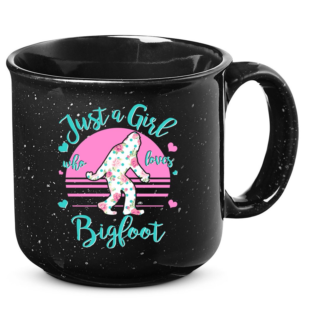 Cute Just a Girl Who Loves Bigfoot 15oz Campfire Ceramic Mug