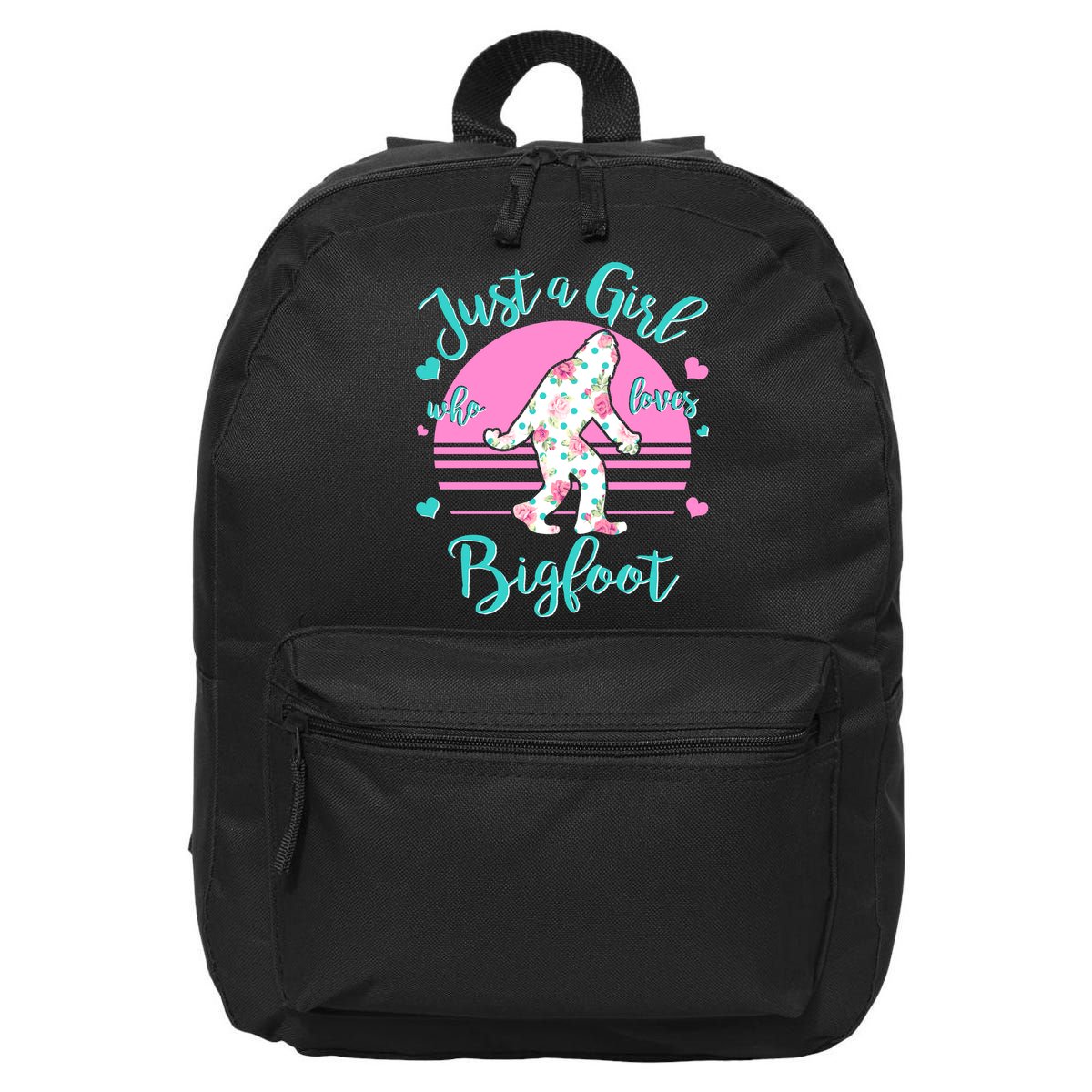 Cute Just a Girl Who Loves Bigfoot 16 in Basic Backpack