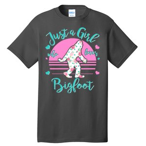 Cute Just a Girl Who Loves Bigfoot Tall T-Shirt