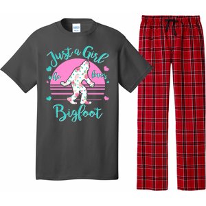 Cute Just a Girl Who Loves Bigfoot Pajama Set