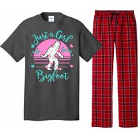 Cute Just a Girl Who Loves Bigfoot Pajama Set