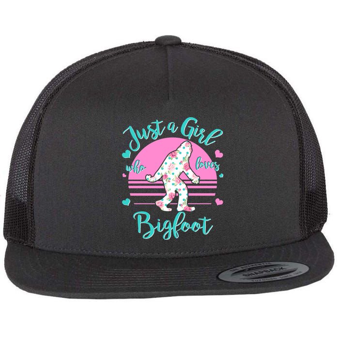 Cute Just a Girl Who Loves Bigfoot Flatbill Hat