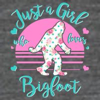 Cute Just a Girl Who Loves Bigfoot Flatbill Hat