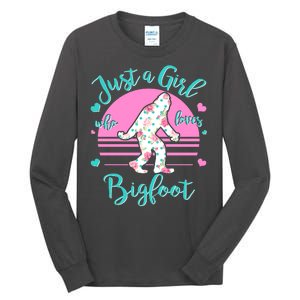 Cute Just a Girl Who Loves Bigfoot Tall Long Sleeve T-Shirt