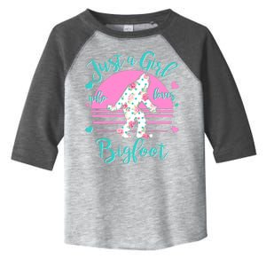 Cute Just a Girl Who Loves Bigfoot Toddler Fine Jersey T-Shirt