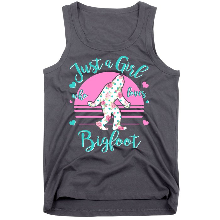 Cute Just a Girl Who Loves Bigfoot Tank Top