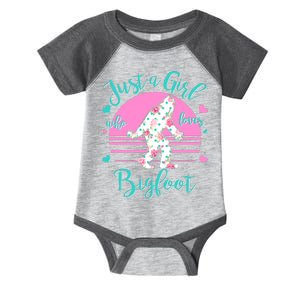 Cute Just a Girl Who Loves Bigfoot Infant Baby Jersey Bodysuit