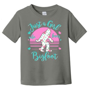 Cute Just a Girl Who Loves Bigfoot Toddler T-Shirt