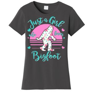 Cute Just a Girl Who Loves Bigfoot Women's T-Shirt