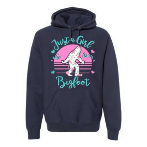 Cute Just a Girl Who Loves Bigfoot Premium Hoodie