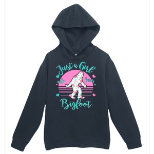 Cute Just a Girl Who Loves Bigfoot Urban Pullover Hoodie