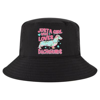 Cute Just A Girl Who Loves Dachshunds Cool Comfort Performance Bucket Hat