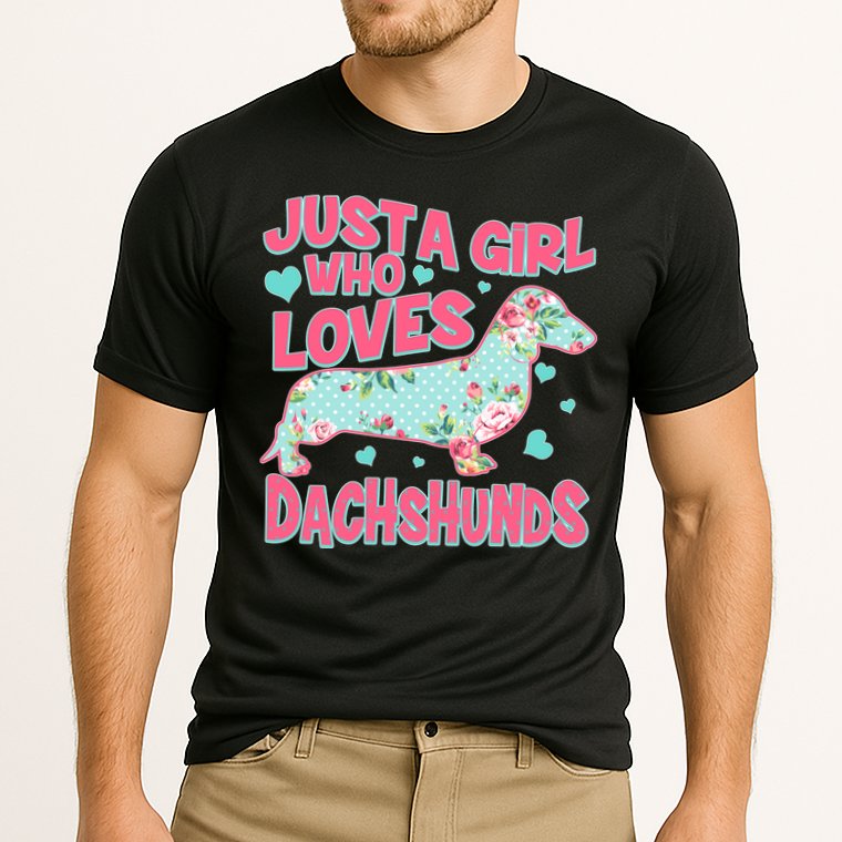 Cute Just A Girl Who Loves Dachshunds Cooling Performance Crew T-Shirt