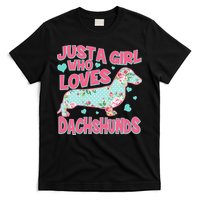 Cute Just A Girl Who Loves Dachshunds T-Shirt