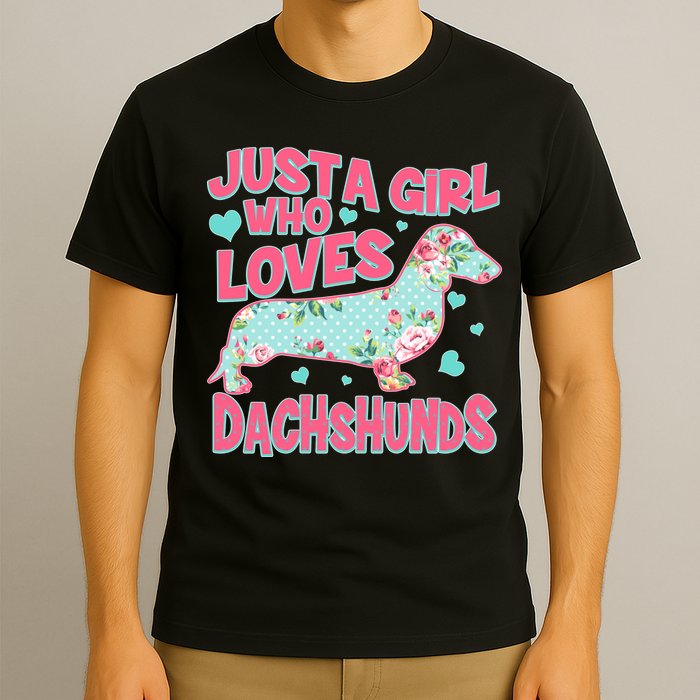 Cute Just A Girl Who Loves Dachshunds T-Shirt