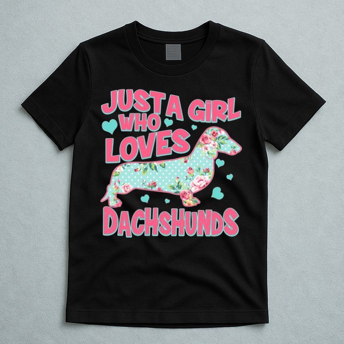 Cute Just A Girl Who Loves Dachshunds T-Shirt