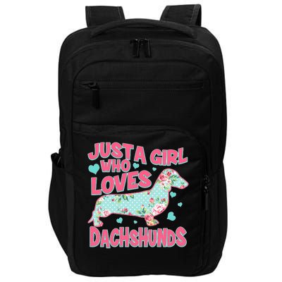 Cute Just A Girl Who Loves Dachshunds Impact Tech Backpack