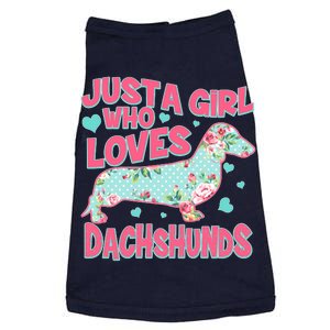 Cute Just A Girl Who Loves Dachshunds Doggie Tank