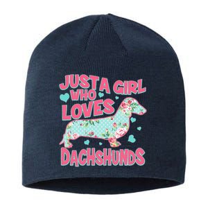 Cute Just A Girl Who Loves Dachshunds Sustainable Beanie