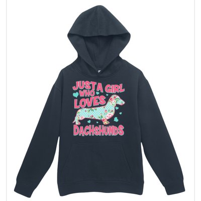 Cute Just A Girl Who Loves Dachshunds Urban Pullover Hoodie