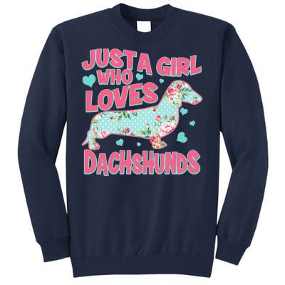 Cute Just A Girl Who Loves Dachshunds Tall Sweatshirt