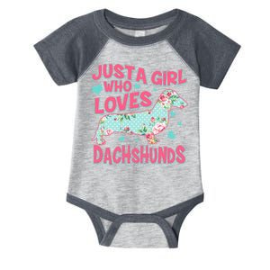 Cute Just A Girl Who Loves Dachshunds Infant Baby Jersey Bodysuit