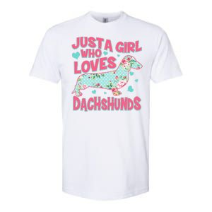 Cute Just A Girl Who Loves Dachshunds Softstyle® CVC T-Shirt