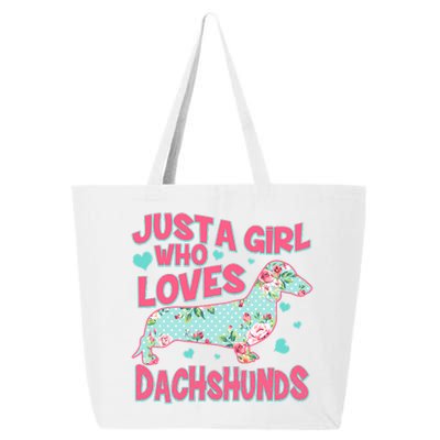 Cute Just A Girl Who Loves Dachshunds 25L Jumbo Tote