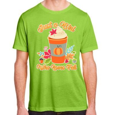 Cute Just A Girl Who Loves Fall Adult ChromaSoft Performance T-Shirt